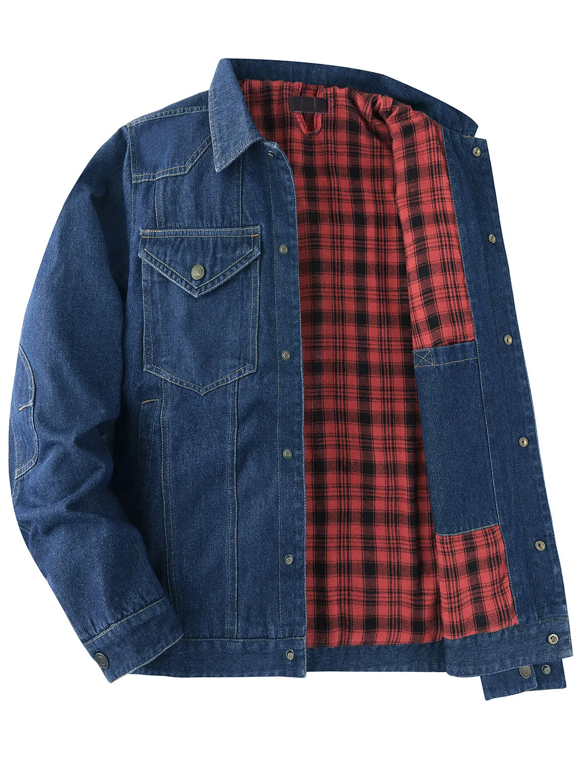 Men's Denim Long Sleeve Western Cardigan Fall Winter Jacket Coat