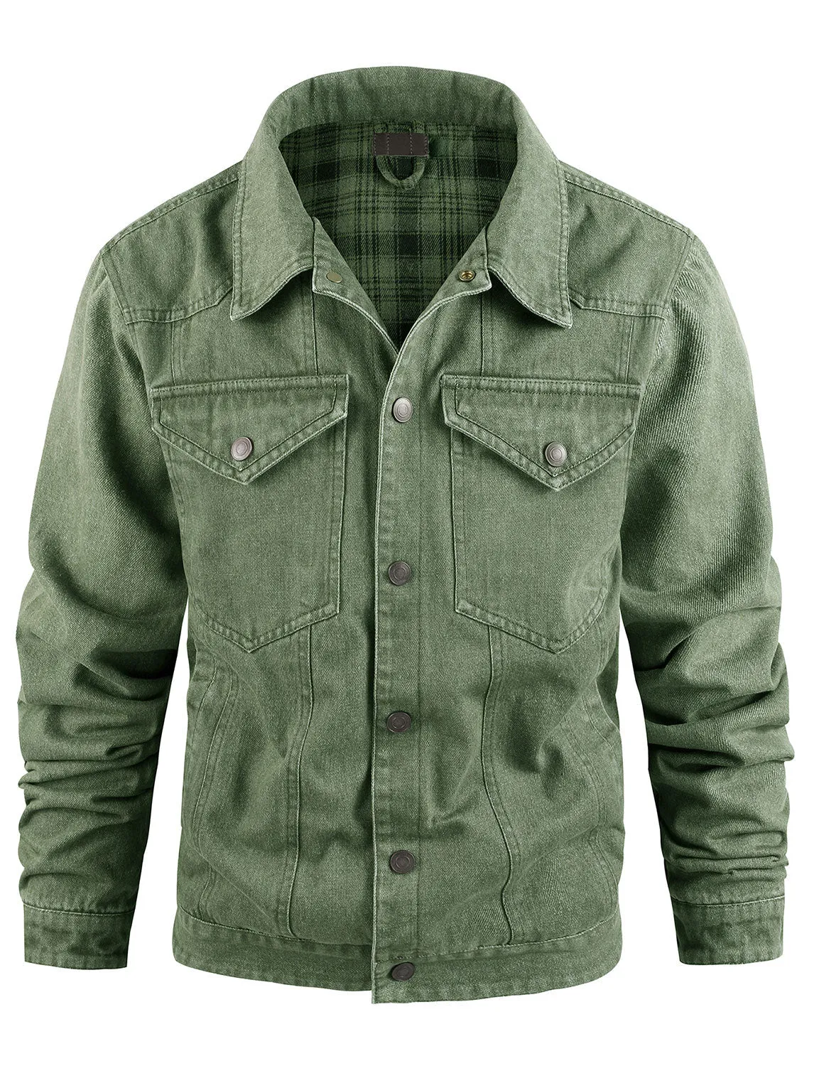 Men's Denim Long Sleeve Western Cardigan Fall Winter Jacket Coat