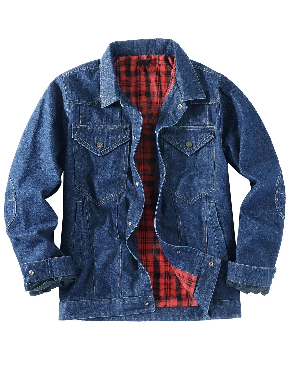 Men's Denim Long Sleeve Western Cardigan Fall Winter Jacket Coat