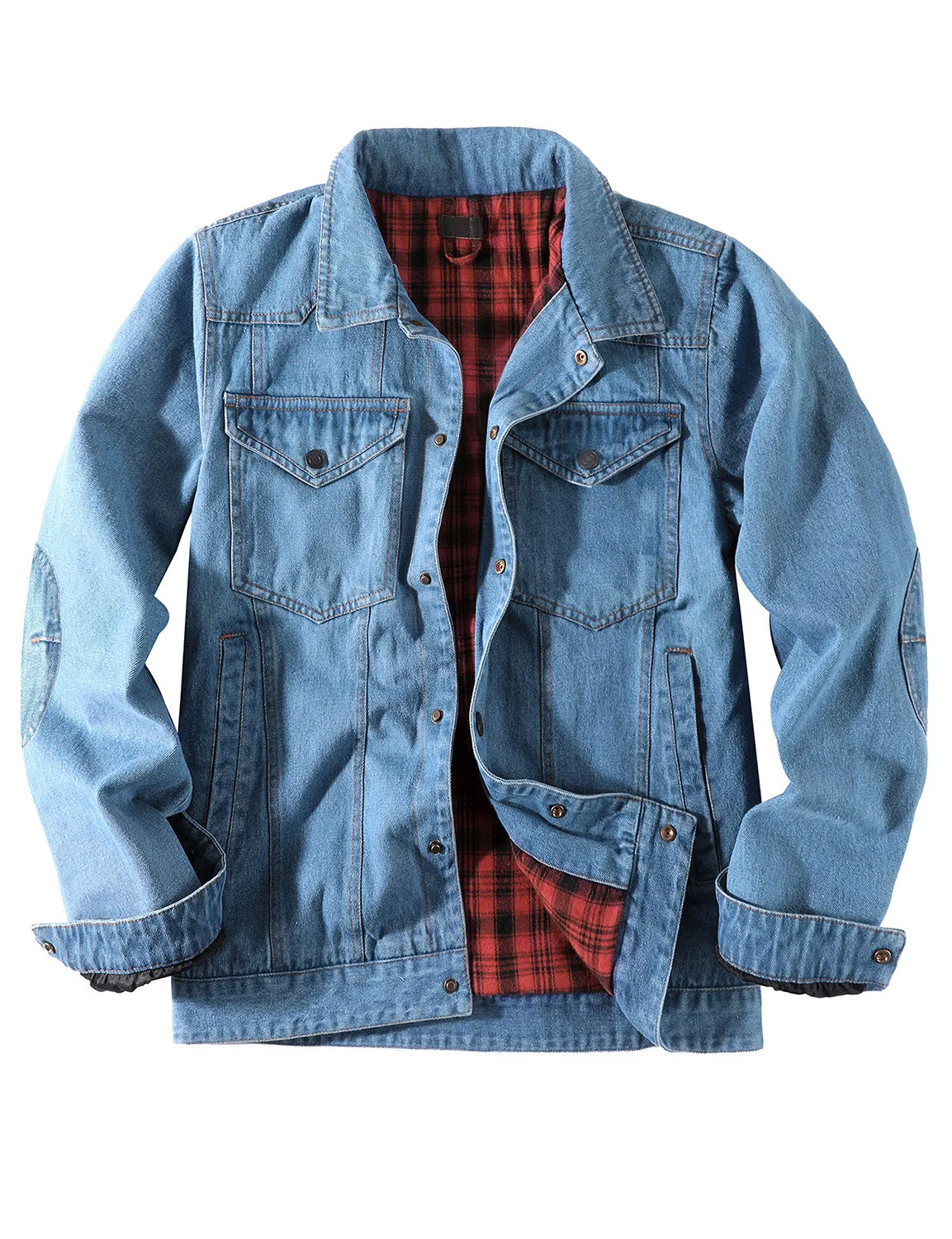 Men's Denim Long Sleeve Western Cardigan Fall Winter Jacket Coat