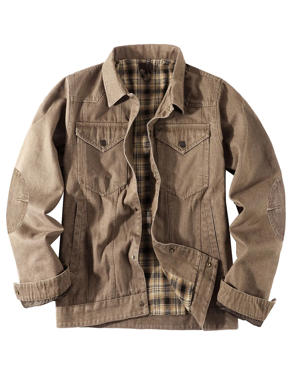 Men's Denim Long Sleeve Western Cardigan Fall Winter Jacket Coat