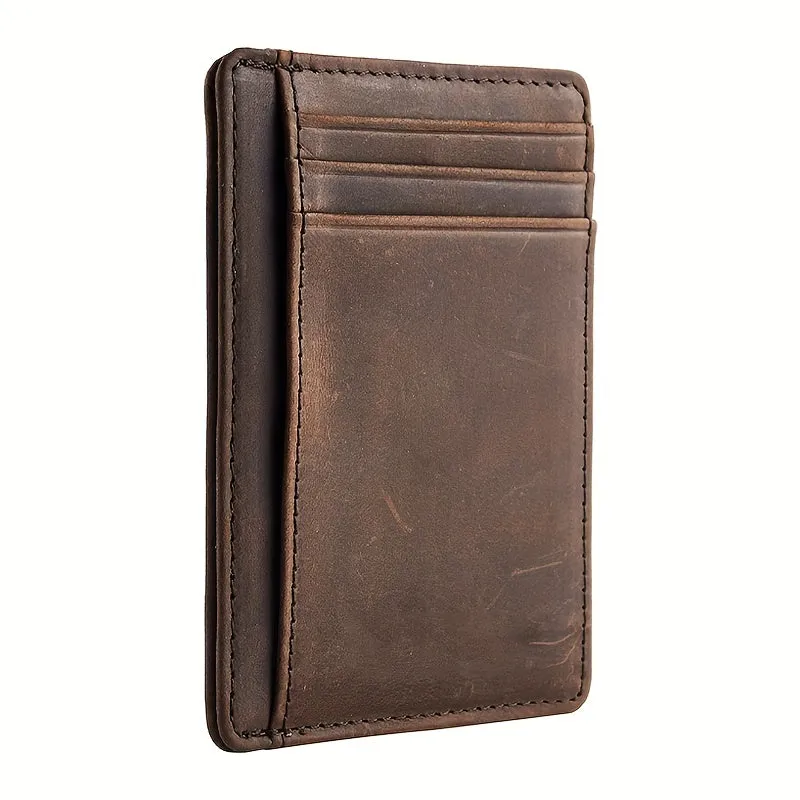 Mens Premium Minimalist Wallet - 7 Card Slots, RFID Blocking Security, Front Pocket Money Clip - Sleek, Stylish & Secure
