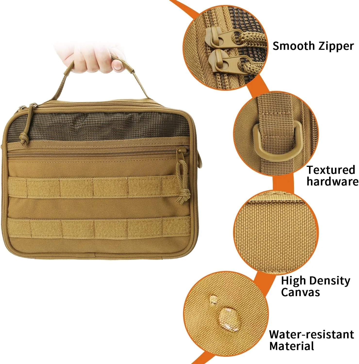Mens Tactical Travel Toiletry Bag, Hanging Shaving Hygiene Bag