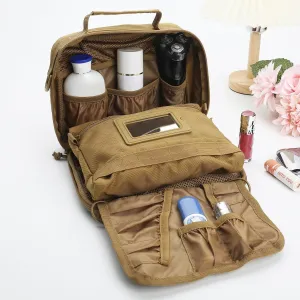 Mens Tactical Travel Toiletry Bag, Hanging Shaving Hygiene Bag