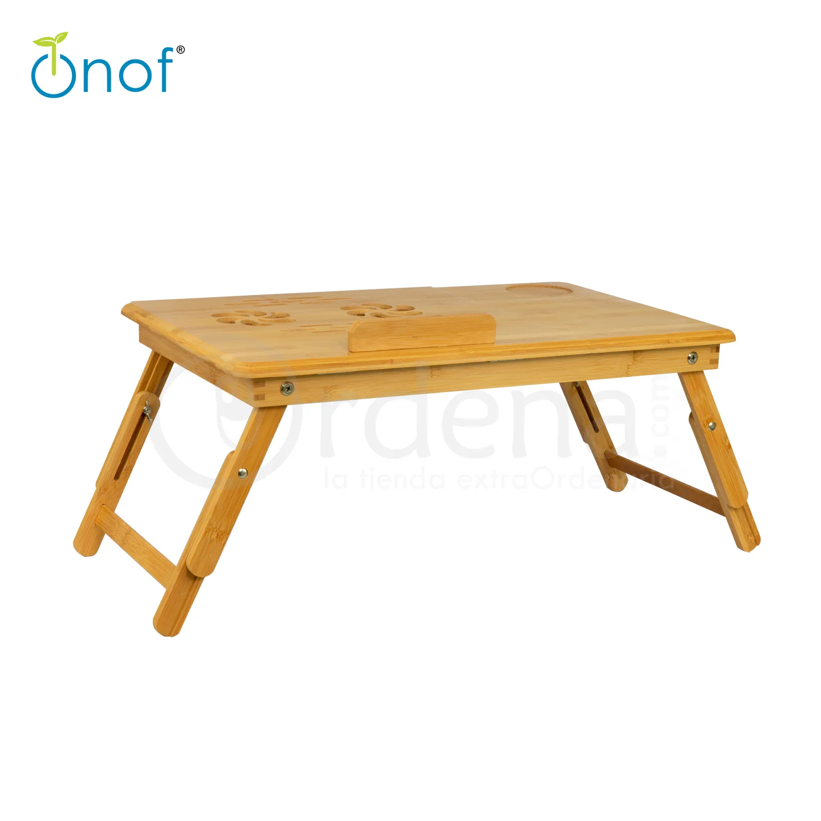 Mesa Desayunadora De Servicio Para Laptop Plegable De Bamboo