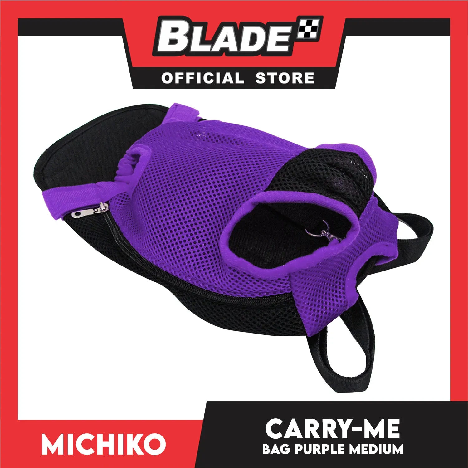 Michiko Carry Me Pet Bag Carrier Purple Medium