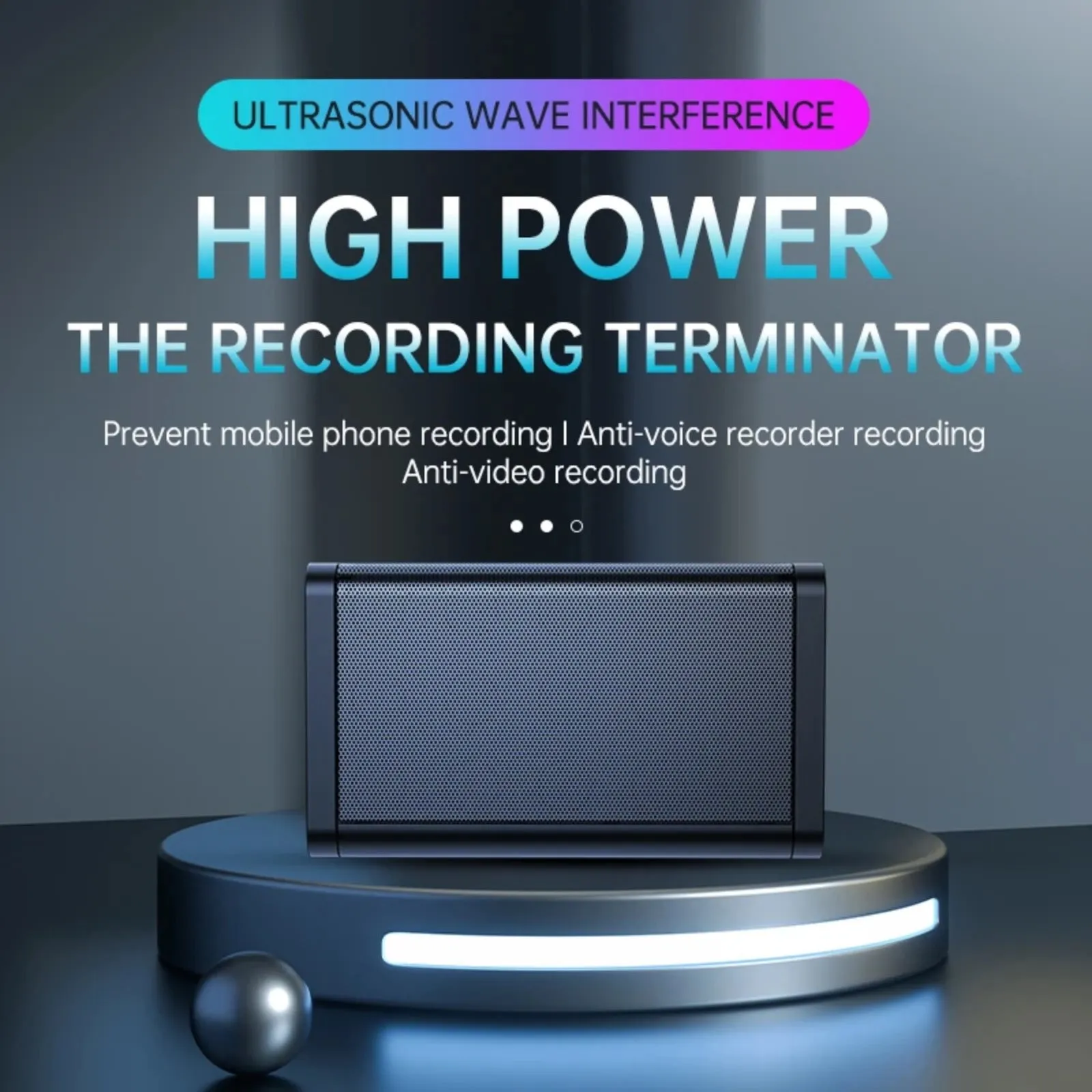 Microphone Recorder Jammer Stop Room Bugs / Smartphone / Spy Camera from Working