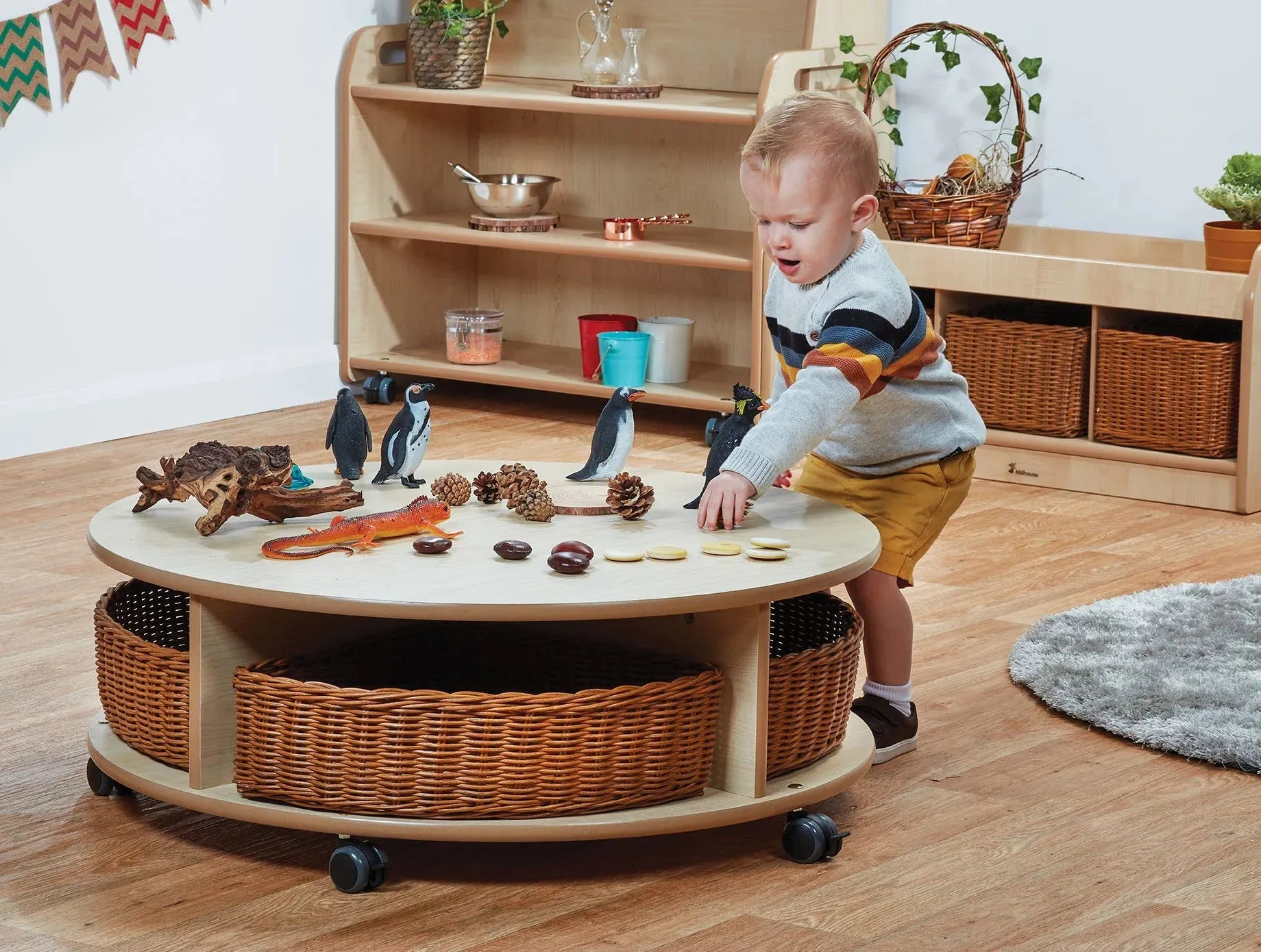 Millhouse Single Tier Mobile Circular Storage (Empty)