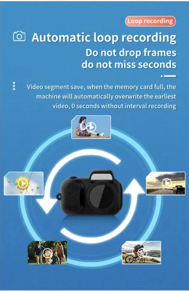 Mini HD Retro Camera – 1080p Portable Indoor/Outdoor with Screen, Perfect for Travel or Gifts