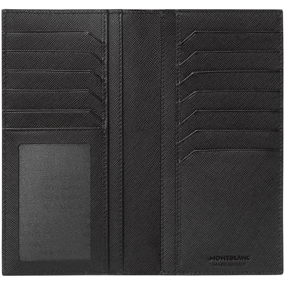 Montblanc vertical portfolio 12 compartments with visible pocket black tailoring 113207