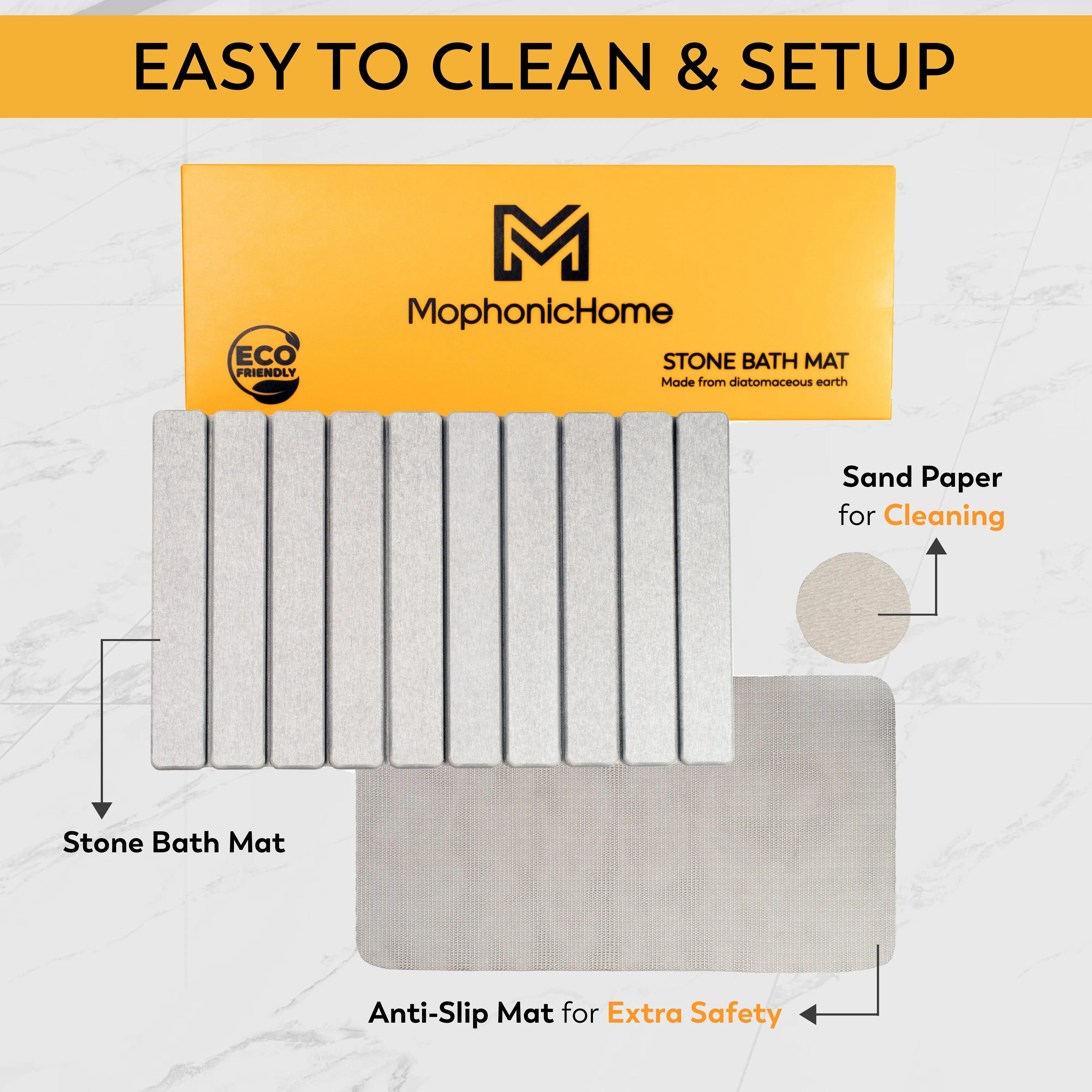 MophonicHome™ Stone Bath Mat