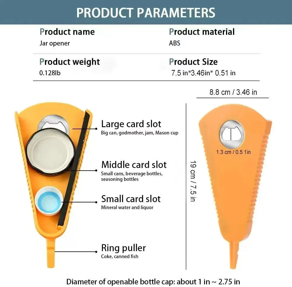 Multifunctional Bottle and Jar Opener