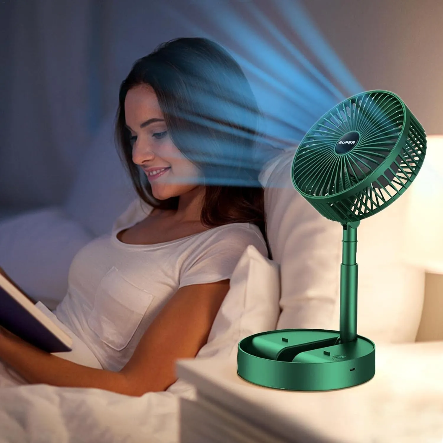 Multifunctional Desktop Circulation Fan | Foldable USB Rechargeable Portable Table Fan – Quiet, Adjustable & Fast-Charging Cooling Companion