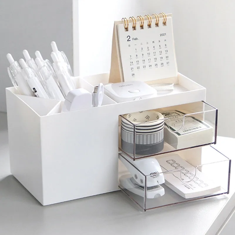 Multifunctional Desktop Stationery Storage Box Organizer
