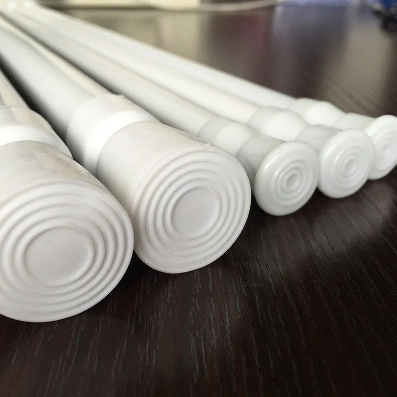 Multifunctional Door Curtain Rod Free Installation, Free Punching, White Adjustable