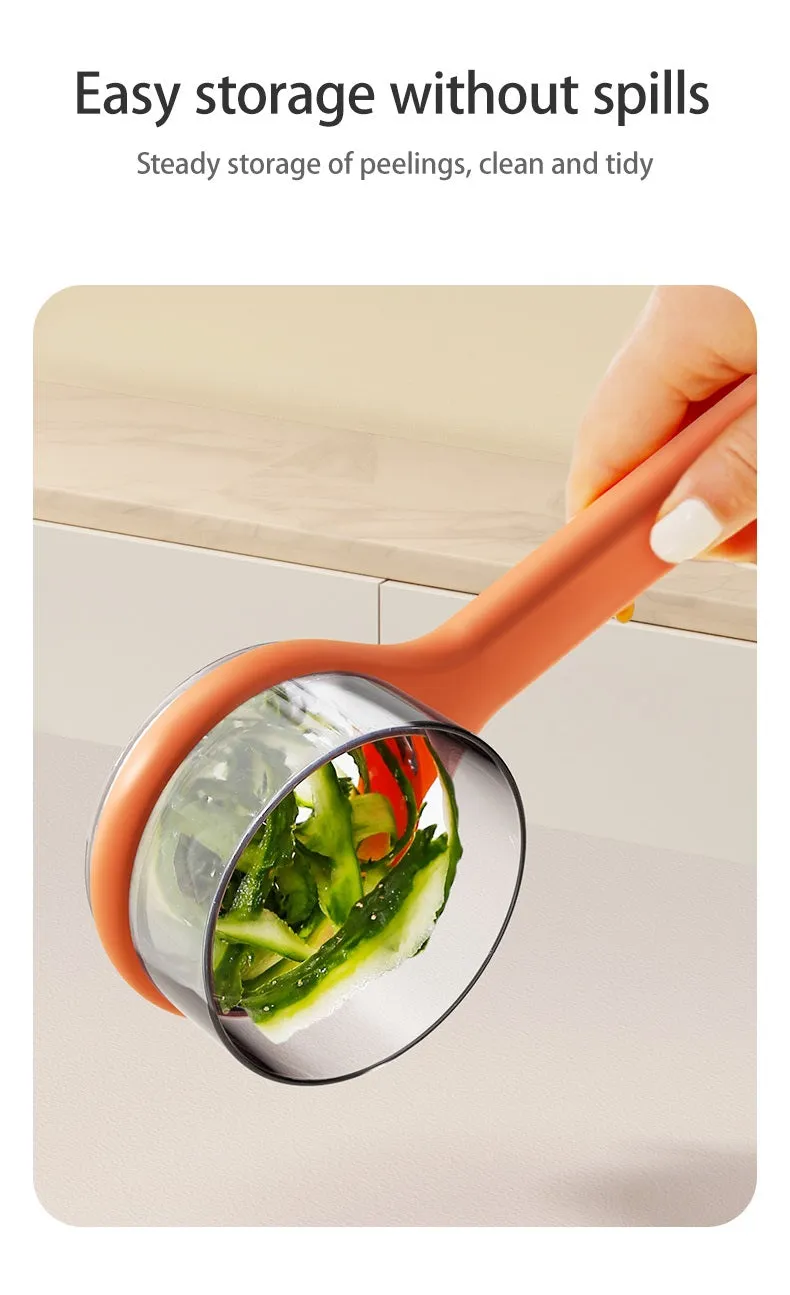 Multifunctional Peeler with Storage Bucket, Peeler with Storage Box