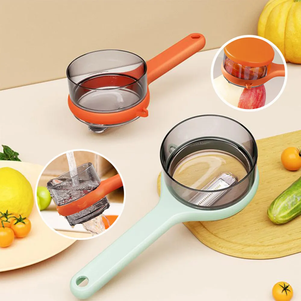 Multifunctional Peeler with Storage Bucket, Peeler with Storage Box