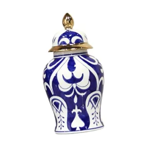MYADDICTION Ceramic Ginger Jar Vase Decor Porcelain Decor Jar for Table Wedding Interior