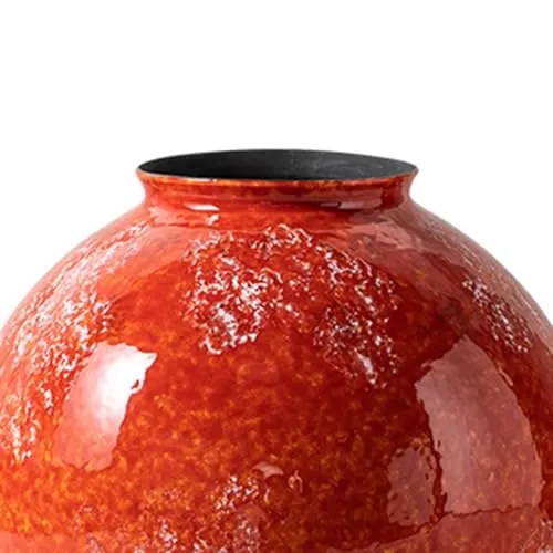 MYADDICTION Red Ceramic Vase Modern Flower Vases for Anniversary Centerpiece Living Room L