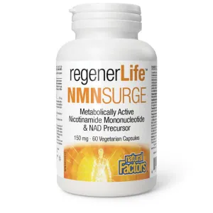 Natural Factors NMNSurge, RegenerLife 60 Veg Capsules