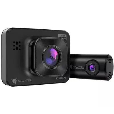 Navitel R250 Dual HD Front & Rear Dash Cam with SD Card   Installation Kit