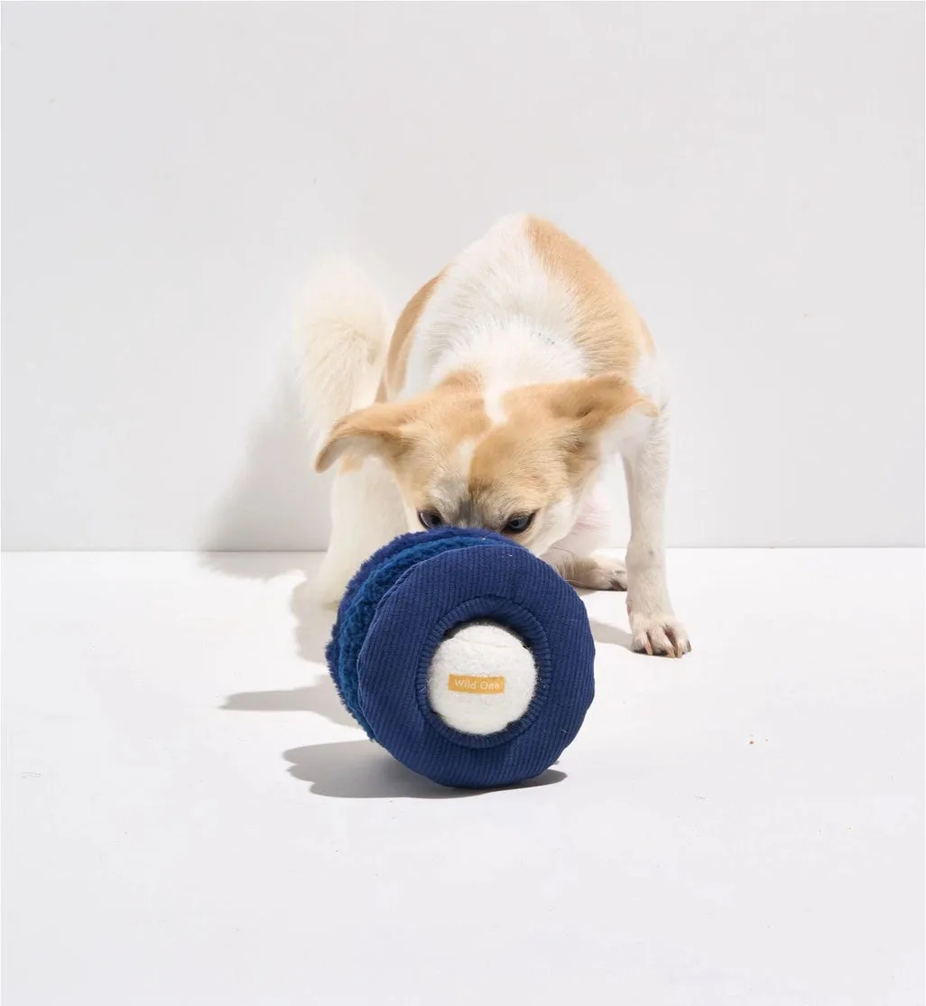 Navy Tennis Tuft Plush Dog Toy