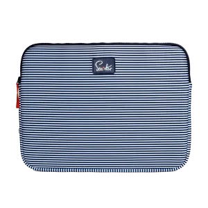 NAVY/WHITE MICROSTRIPE - COMMUTER SLEEVE