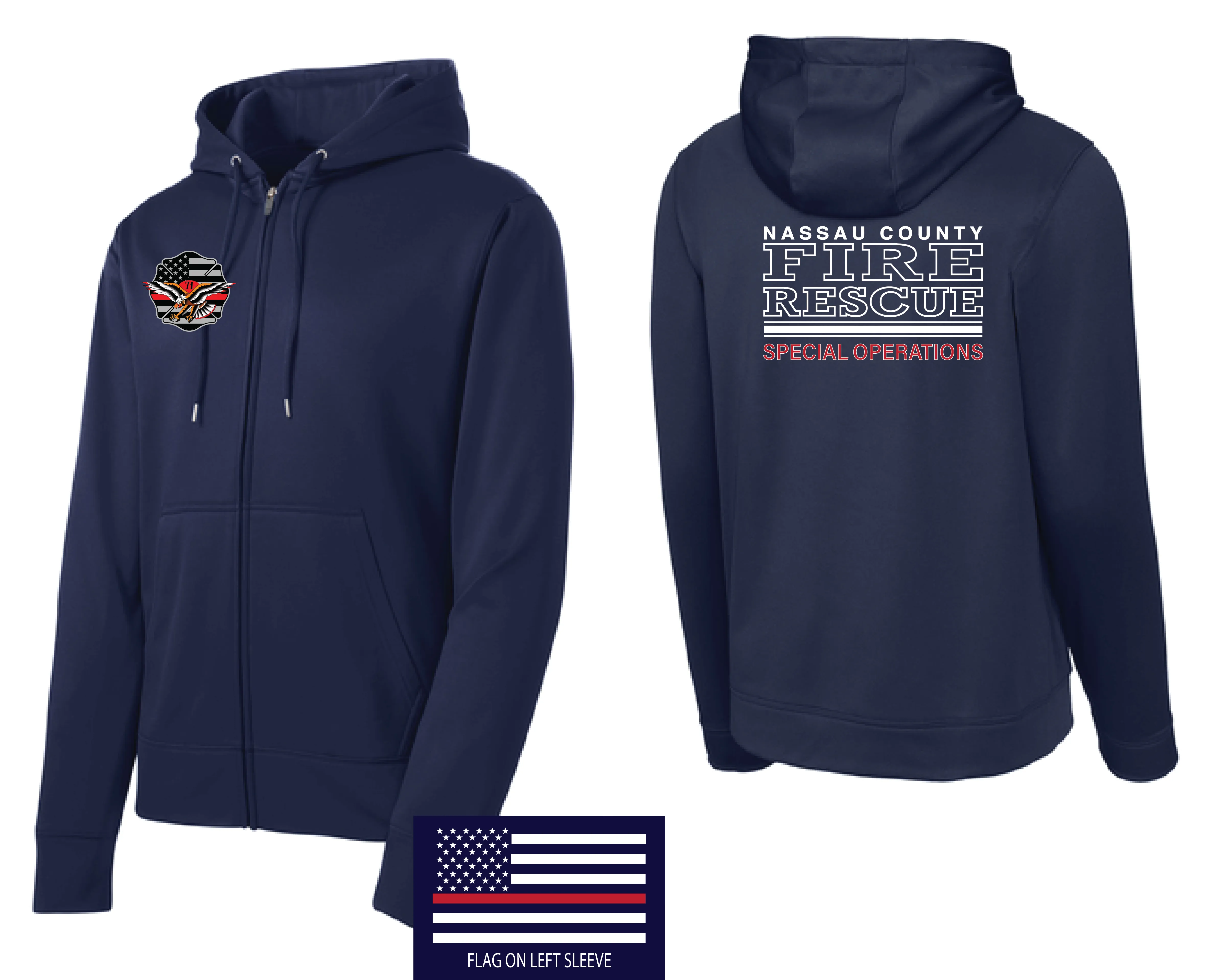 NCFR STATION 71 Full Zip Performance Hoodie