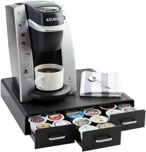 New Amazon Basics Coffee Pod Storage Drawer for K-Cup Pods, 36 Pod Capacity, Black Retails $45 