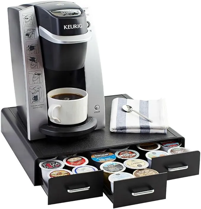 New Amazon Basics Coffee Pod Storage Drawer for K-Cup Pods, 36 Pod Capacity, Black Retails $45 