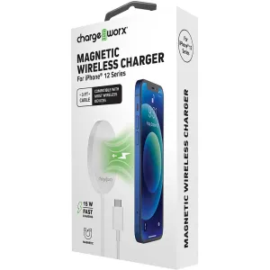 New Chargeworx Magnetic Wireless Charger, works with all Qi enabled devices! Box is damaged, contents are perfect