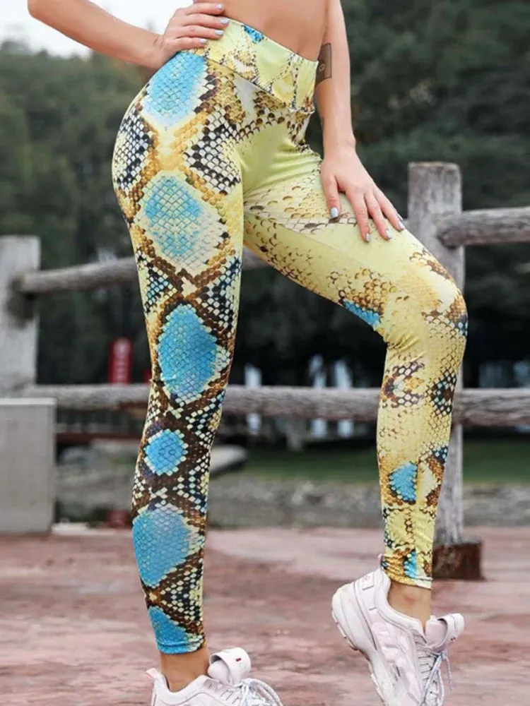New Gym Wear Sports Black White Leopard Printed Leggings Women Soft Workout Fitness Leggins Outfits Yoga Pants High Waist Tight