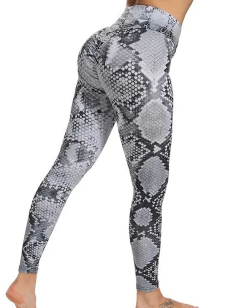 New Gym Wear Sports Black White Leopard Printed Leggings Women Soft Workout Fitness Leggins Outfits Yoga Pants High Waist Tight