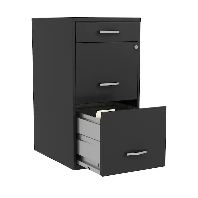 New Hirsh Soho Organizer Space Solutions - Vertical filing cabinet - 3 drawers - metal - black! 1 dent on back left corner & Minor cosmetic marks from transport shown in pics! Retails $295 