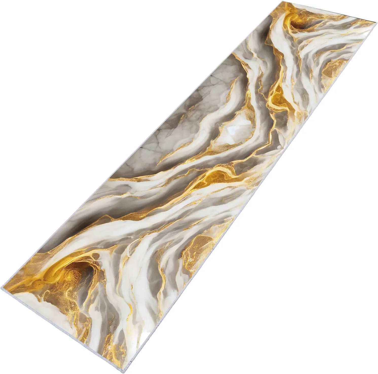 NEW Marble Texture Runner Rug Mat for Hallway 2 Ft x 20' Ft Anti Skid Composite Material Bottom for Hallway, Kitchen, Entryway, Living Room & Bedroom, Retails $117 