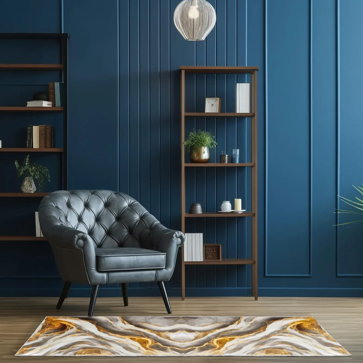 NEW Marble Texture Runner Rug Mat for Hallway 2 Ft x 20' Ft Anti Skid Composite Material Bottom for Hallway, Kitchen, Entryway, Living Room & Bedroom, Retails $117 