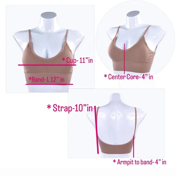 NIP  Bundle of 4  Ribbed Bralettes