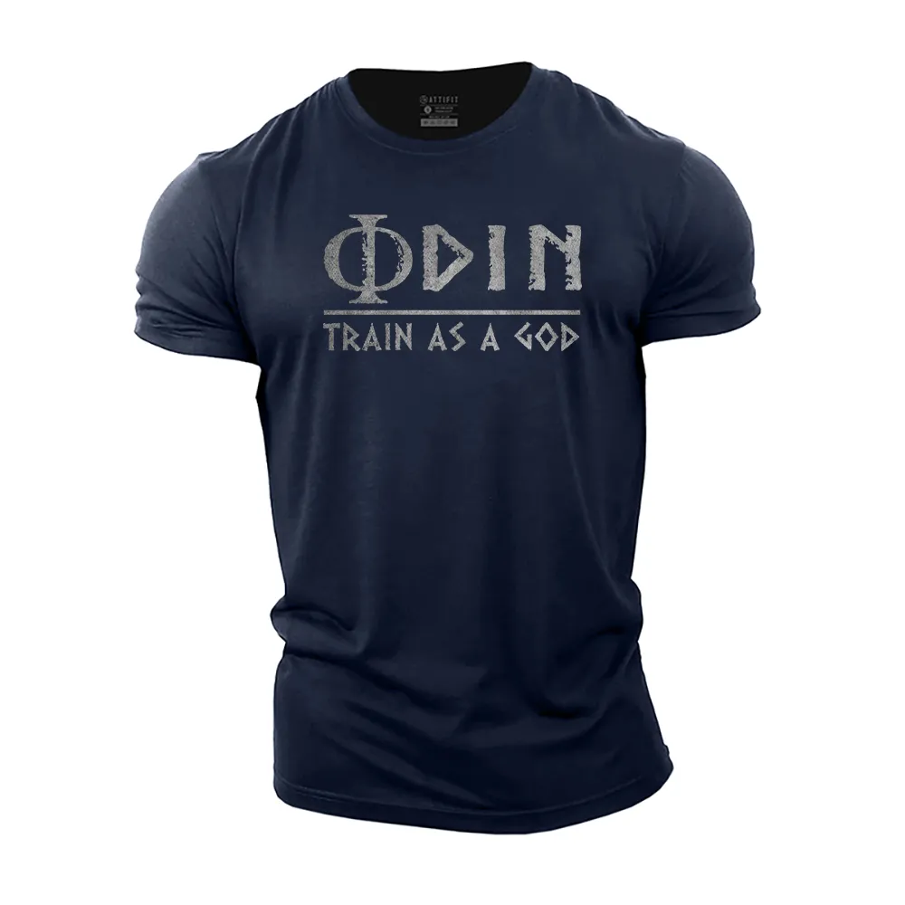 Odin Train as a God Cotton T-Shirt