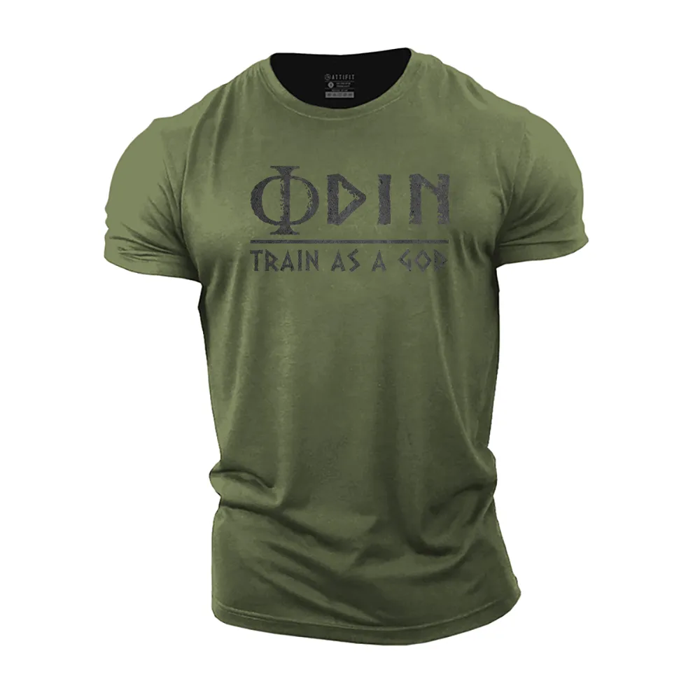 Odin Train as a God Cotton T-Shirt