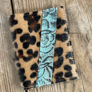 Passport Cover - Leopard w/ Geode Roses