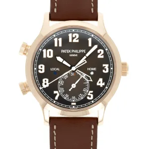 Patek Philippe Rose Gold Calatrava Pilot Travel Time Ref. 5524