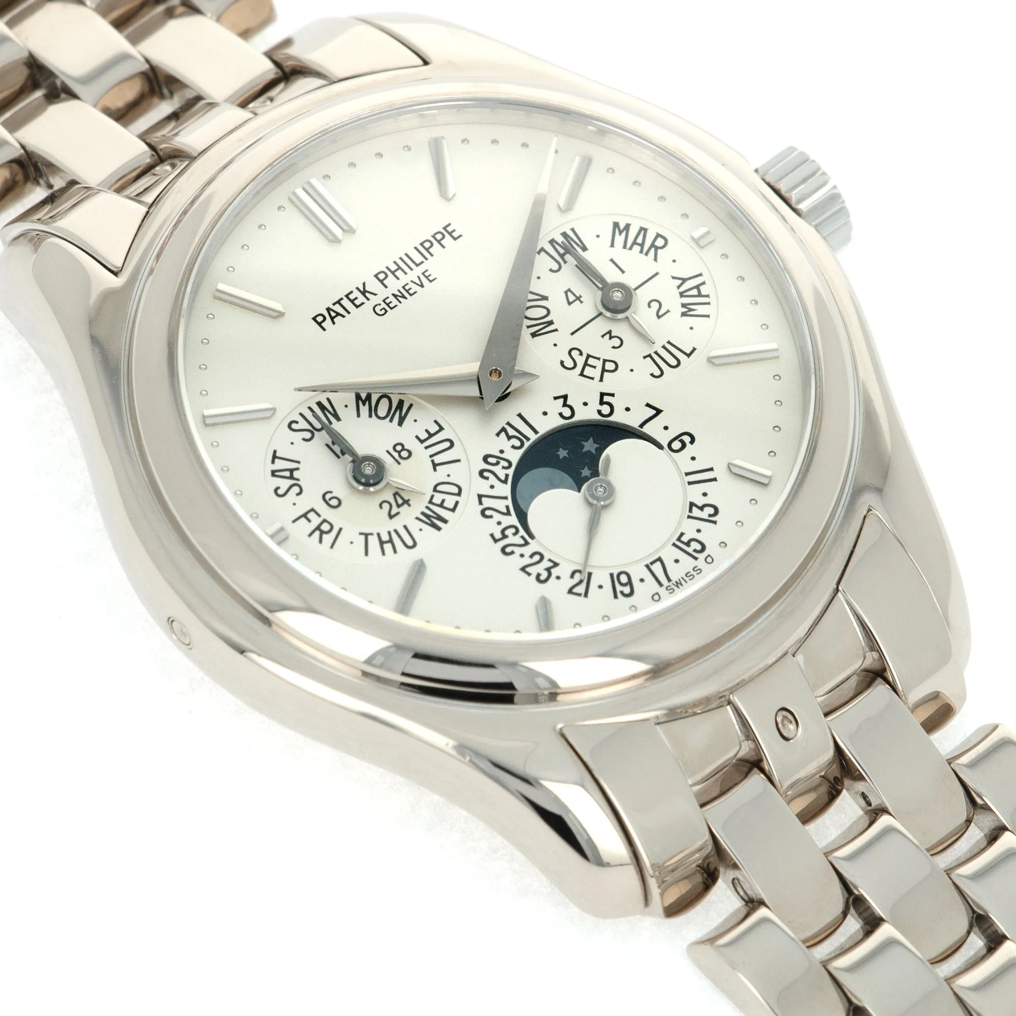 Patek Philippe White Gold Perpetual Calendar Watch Ref. 5136