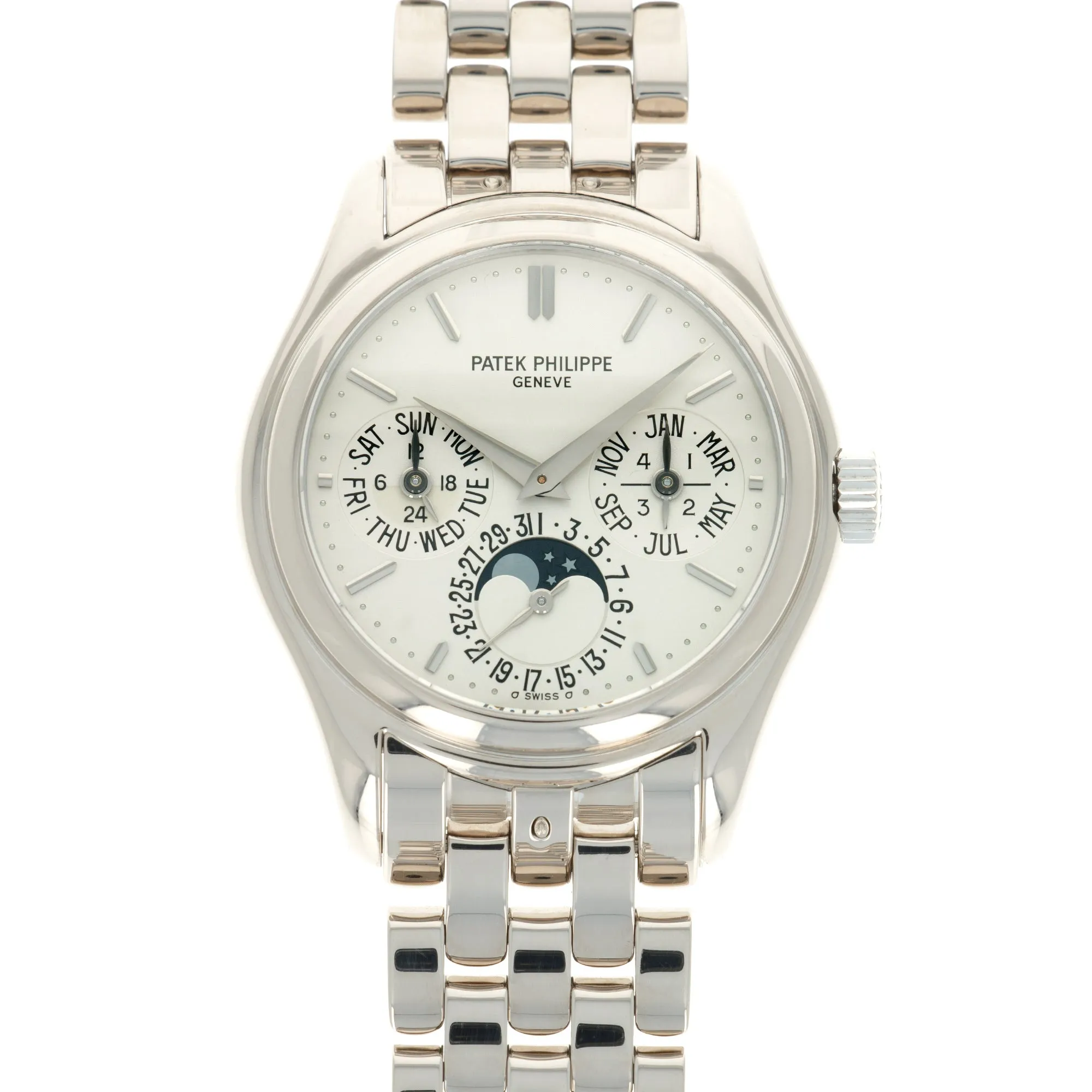 Patek Philippe White Gold Perpetual Calendar Watch Ref. 5136