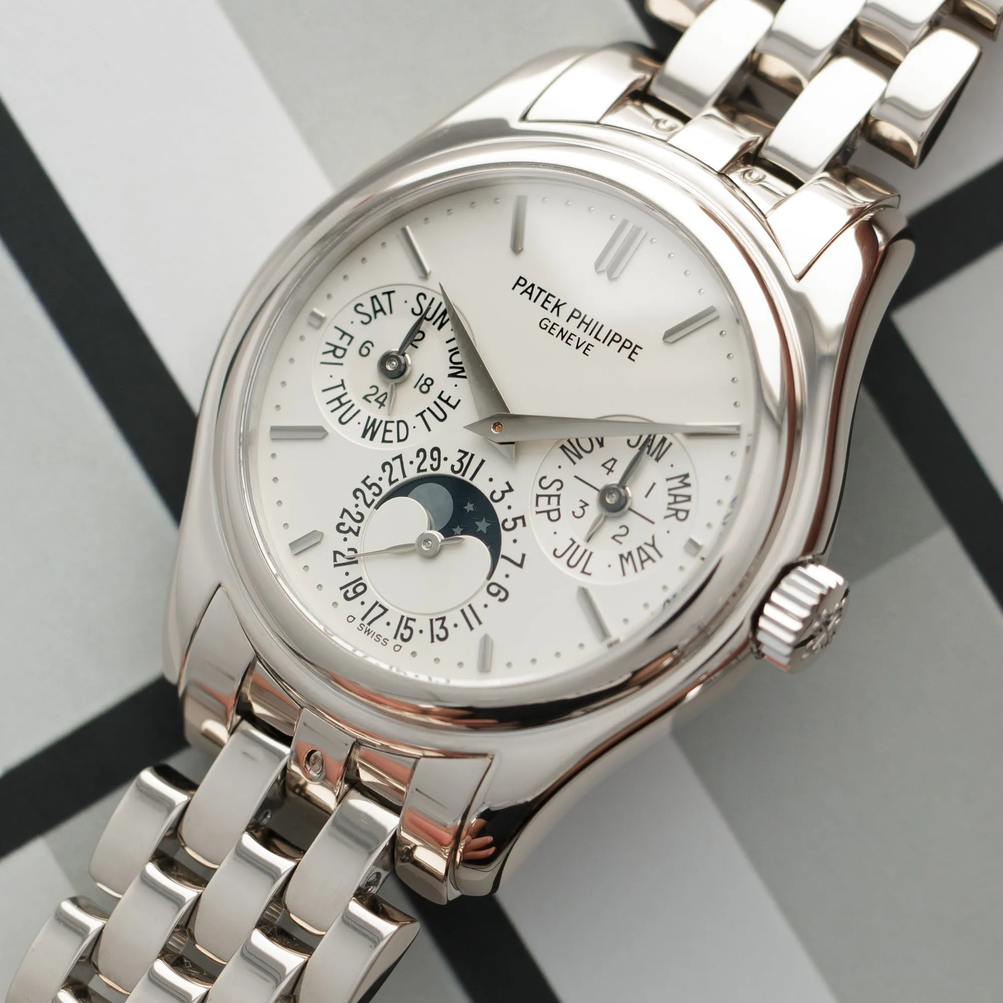 Patek Philippe White Gold Perpetual Calendar Watch Ref. 5136