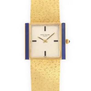 Patek Philippe Yellow Gold Lapis Bracelet Watch Ref. 3578