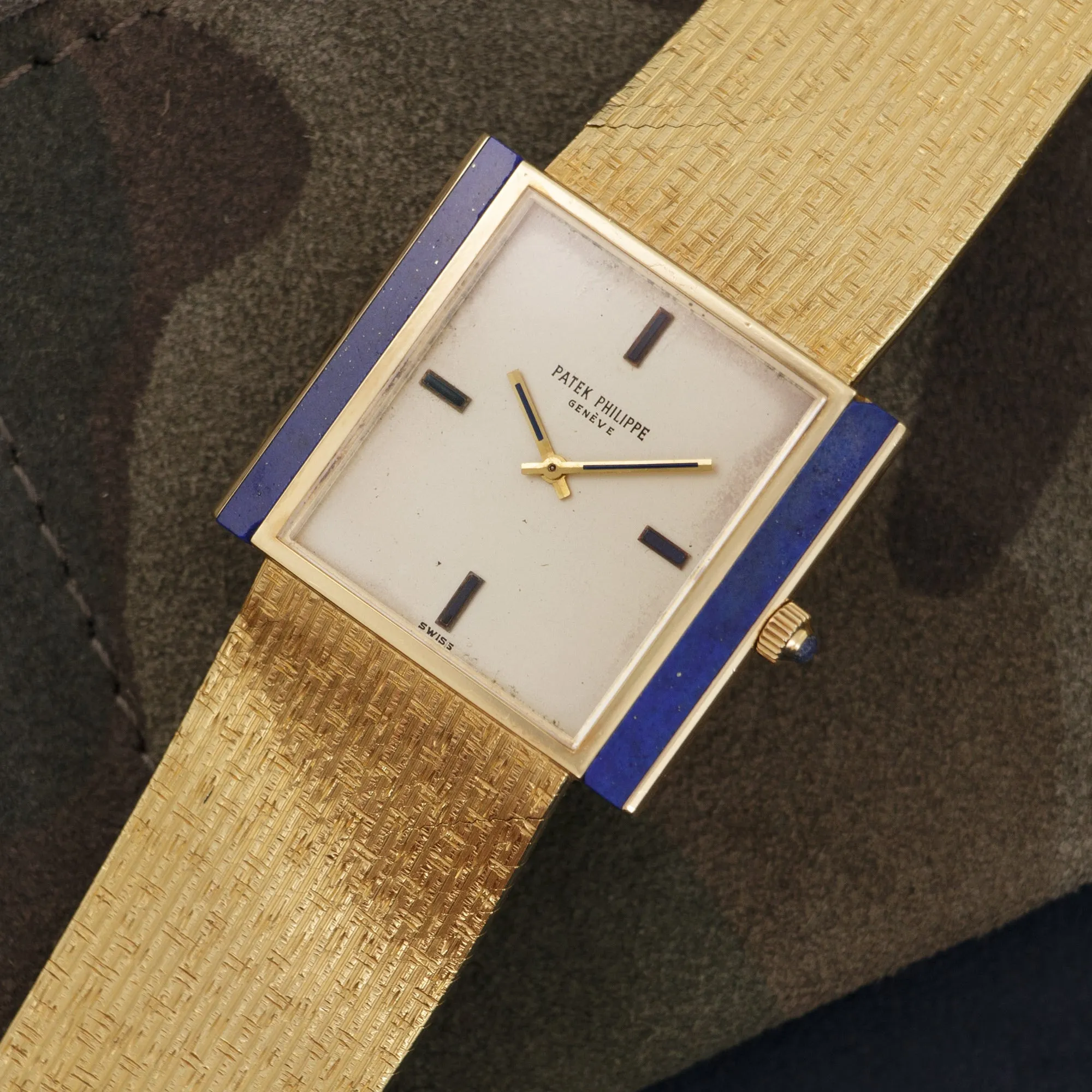 Patek Philippe Yellow Gold Lapis Bracelet Watch Ref. 3578