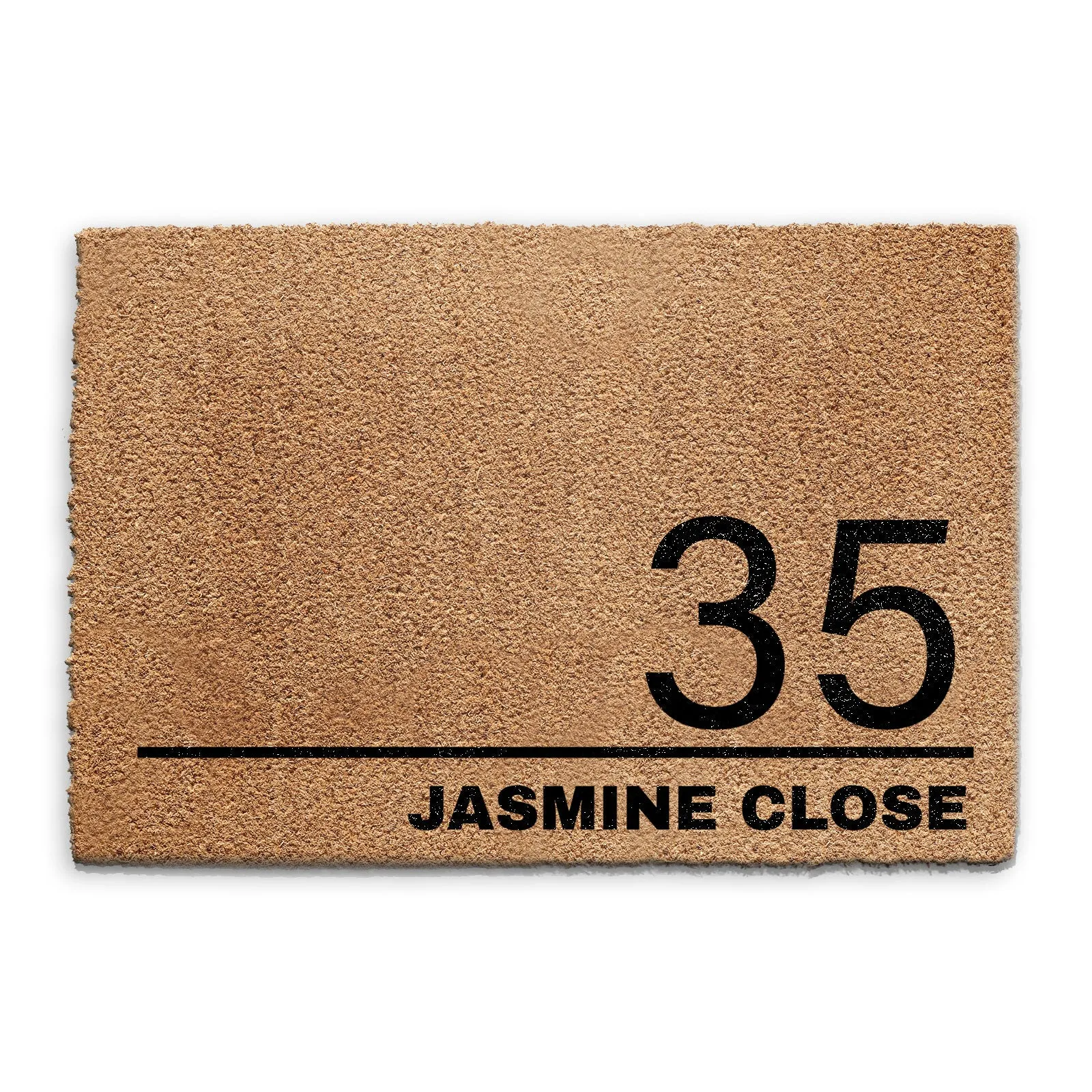 Personalised Doormat with Street Name and House Number
