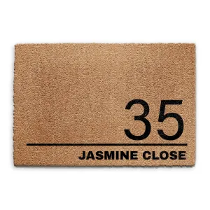 Personalised Doormat with Street Name and House Number