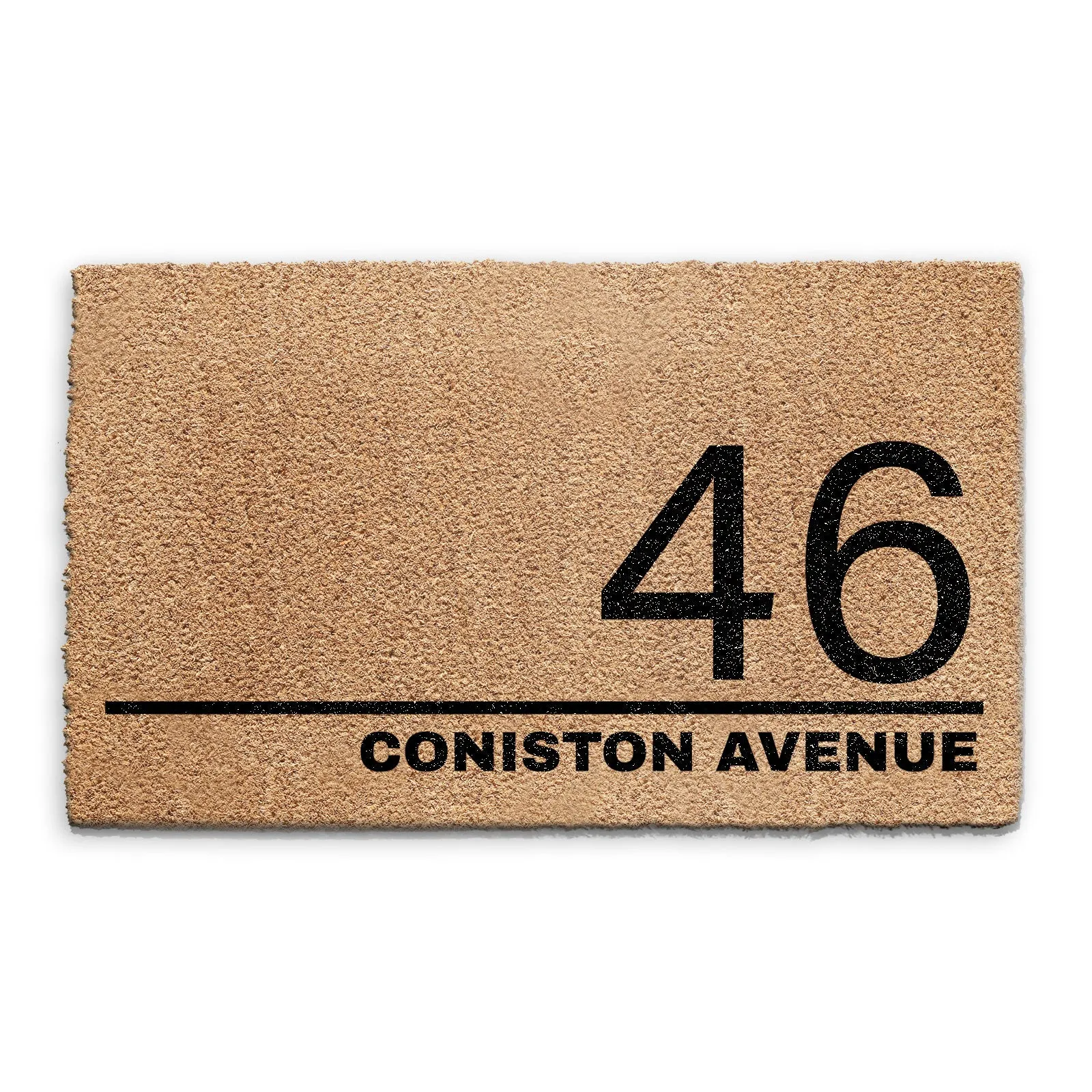 Personalised Doormat with Street Name and House Number