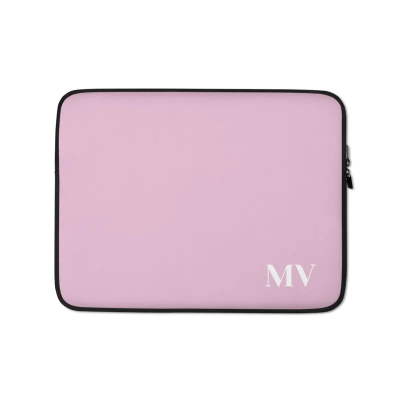Personalized Laptop Sleeve - Soft Berry with Faux Fur Lining